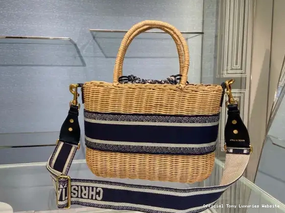 Tony Luxuries WICKER diro BASKET BAG 0517